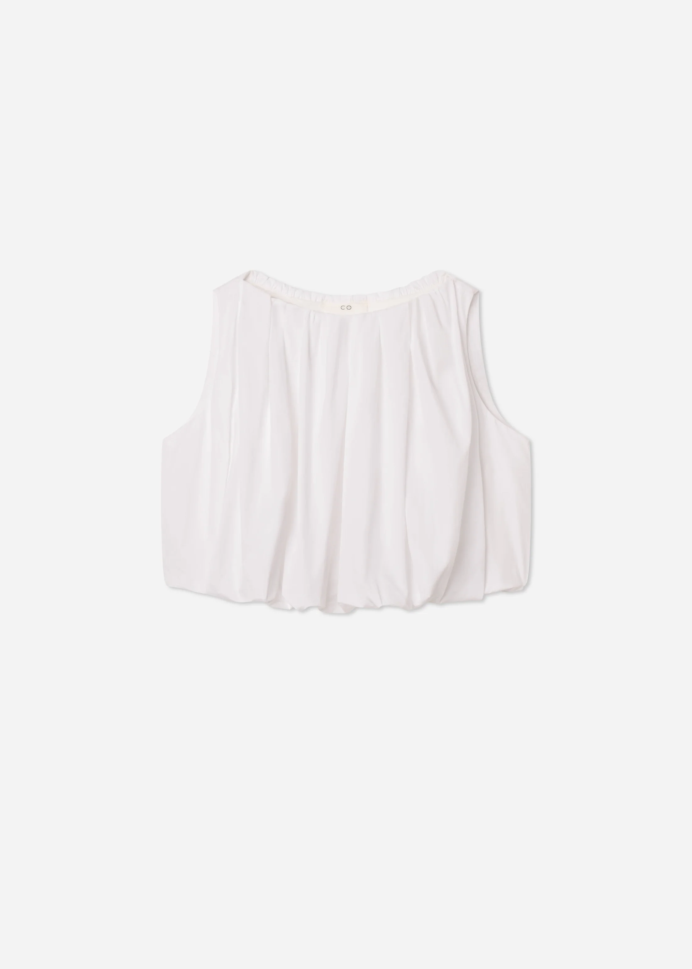 Bubble Top in Cotton Poplin - White - Image 4
