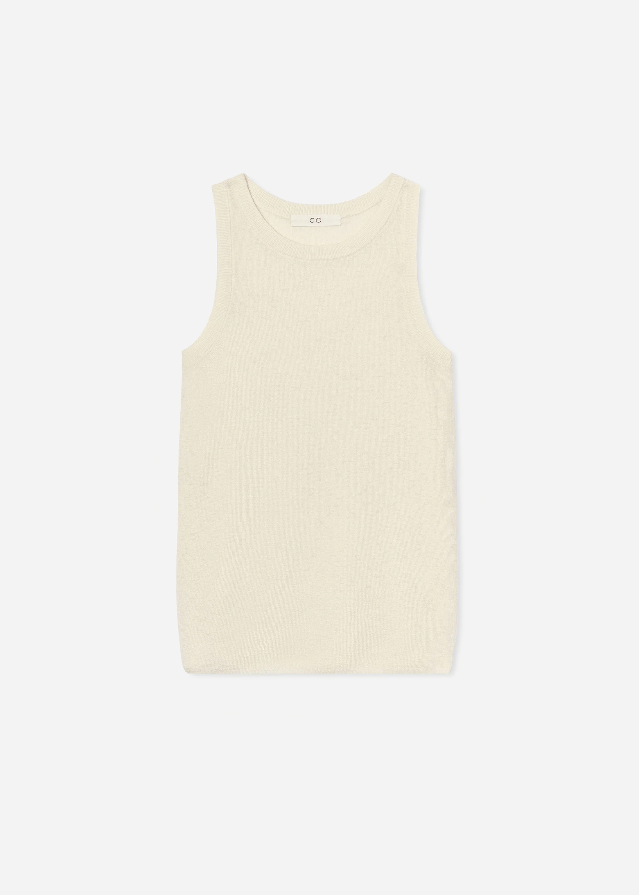 Tank Top in Fine Cashmere - Ivory - Image 5