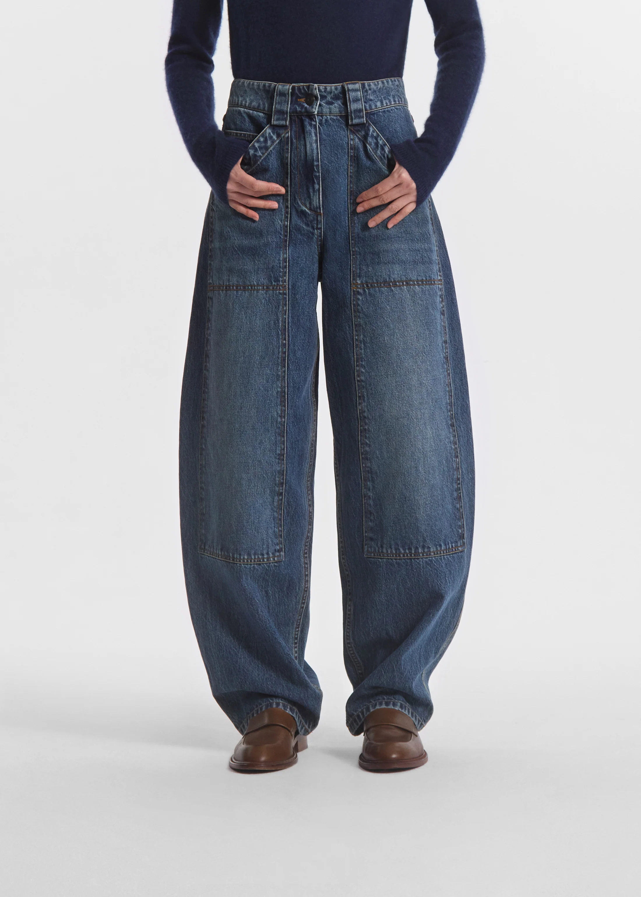Denim Patch Pocket Jean - Indigo - Image 3