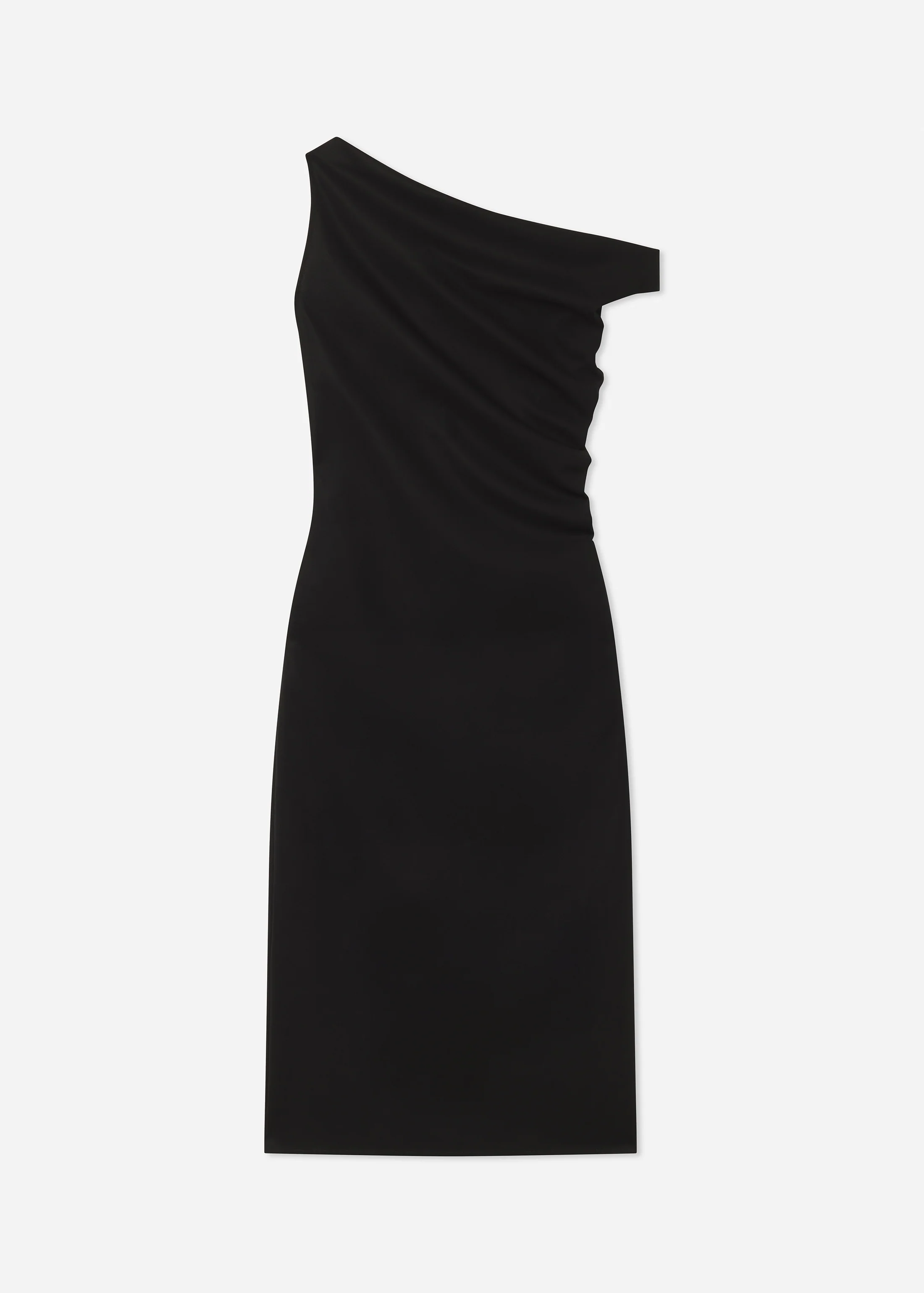 Draped Back Dress in Cotton - Black - Image 5