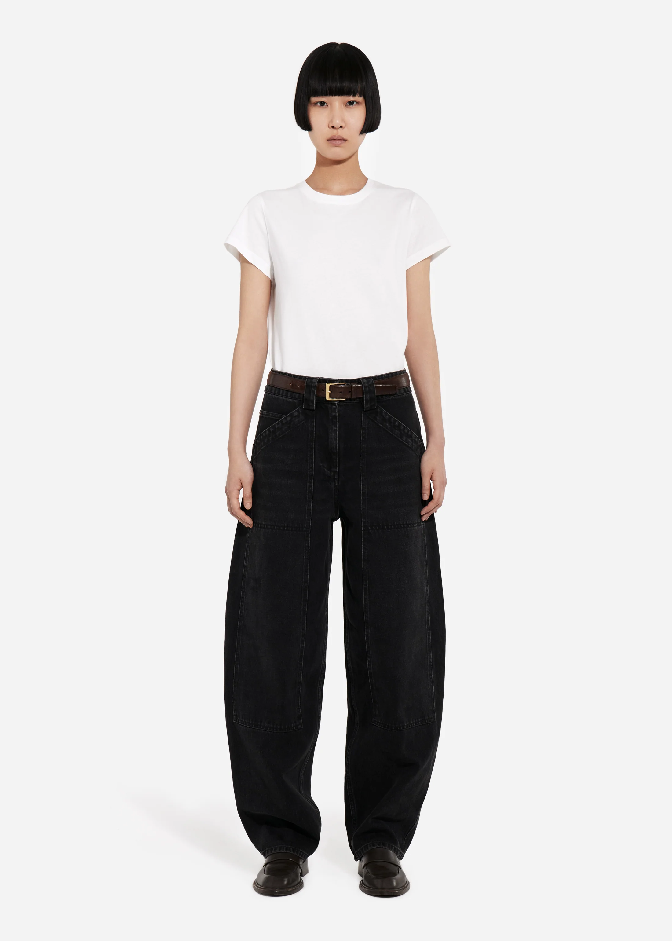 Fitted Tee in Cotton Jersey - Ivory - Image 3