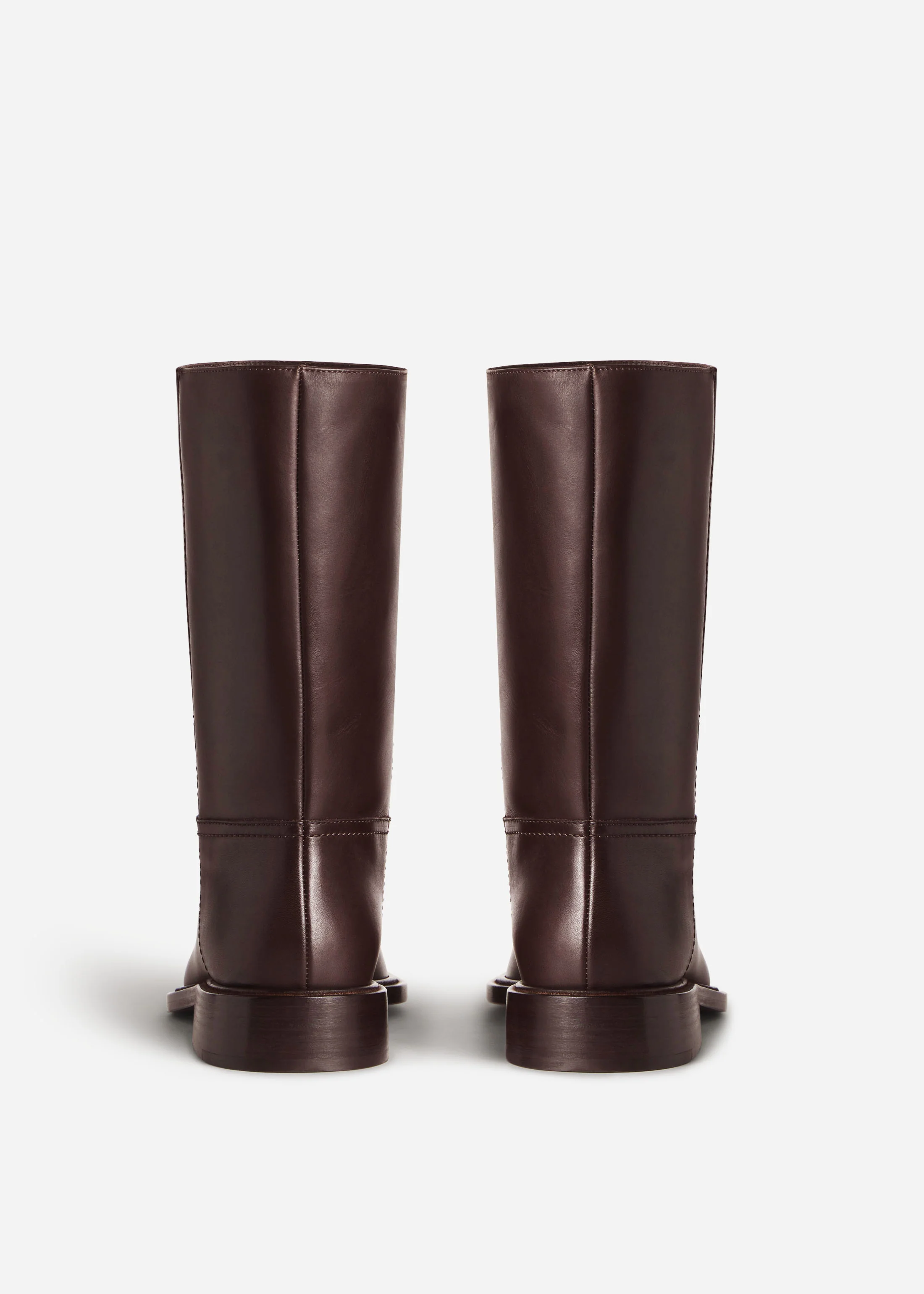 Front Seam Riding Boot - Chocolate - Image 3