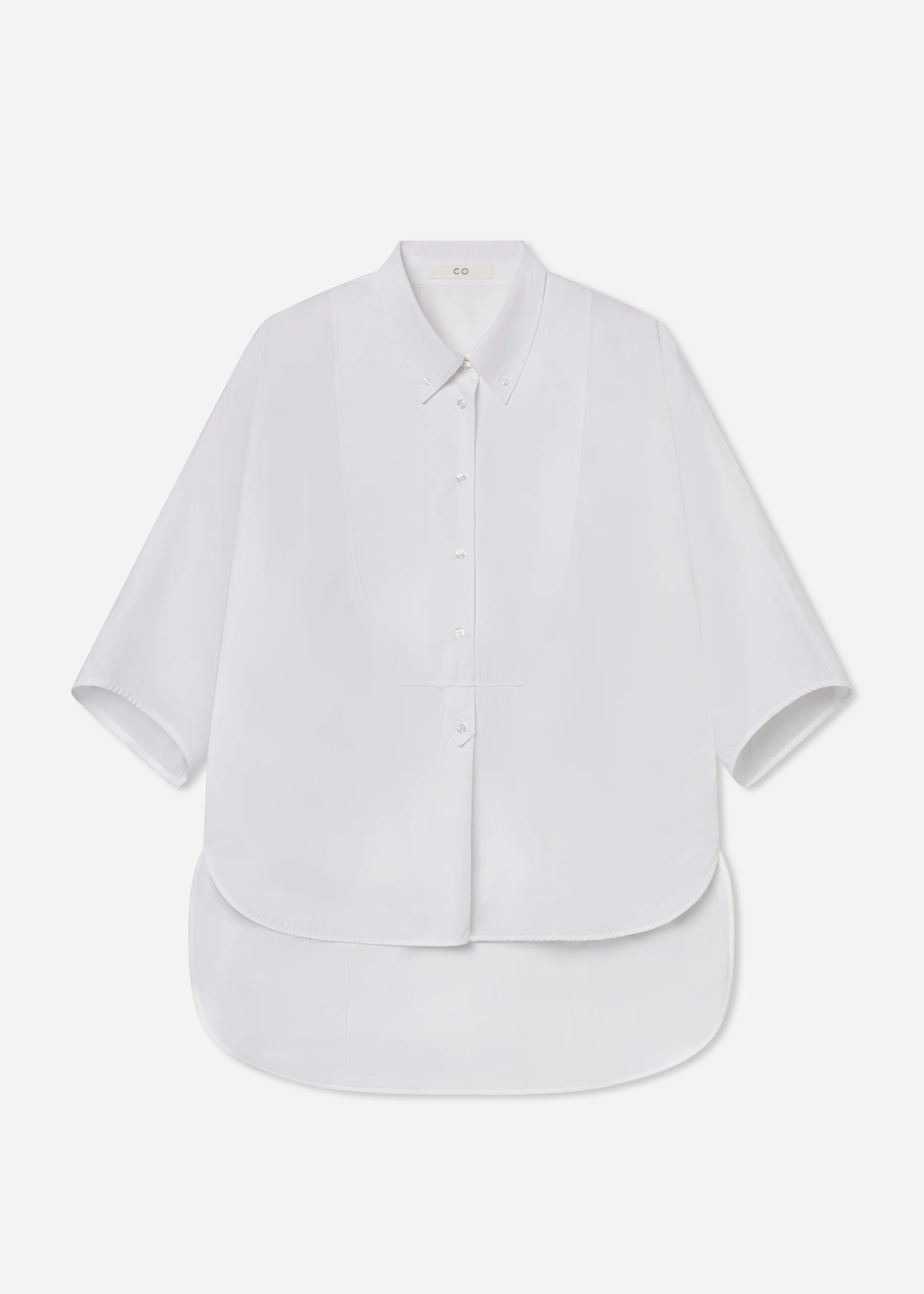 Long Tunic Top in Cotton Poplin - White - Image 6