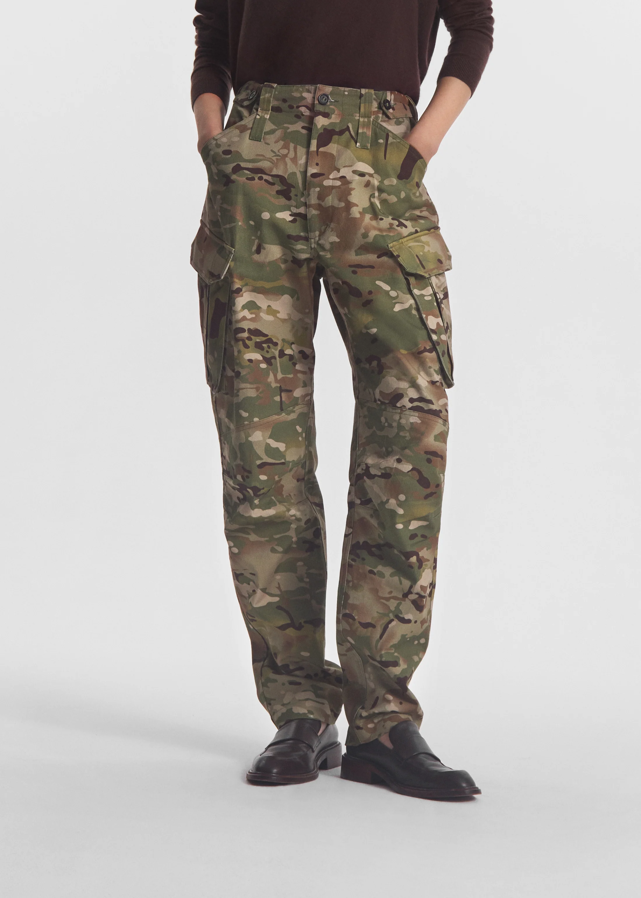 Military Pant in Cotton Twill - Camo Multi - Image 3