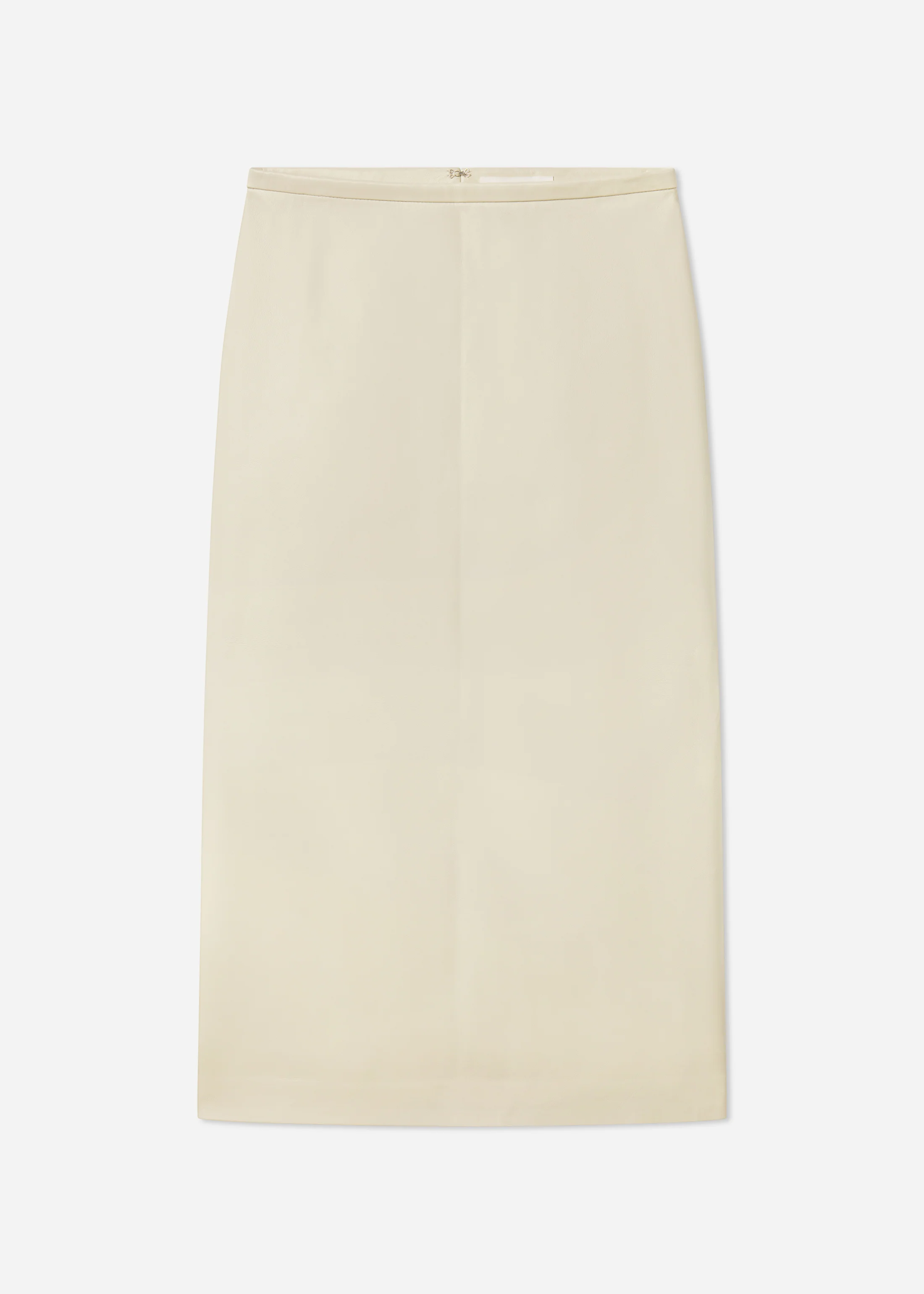 Pencil Skirt in Leather - Pearl - Image 5