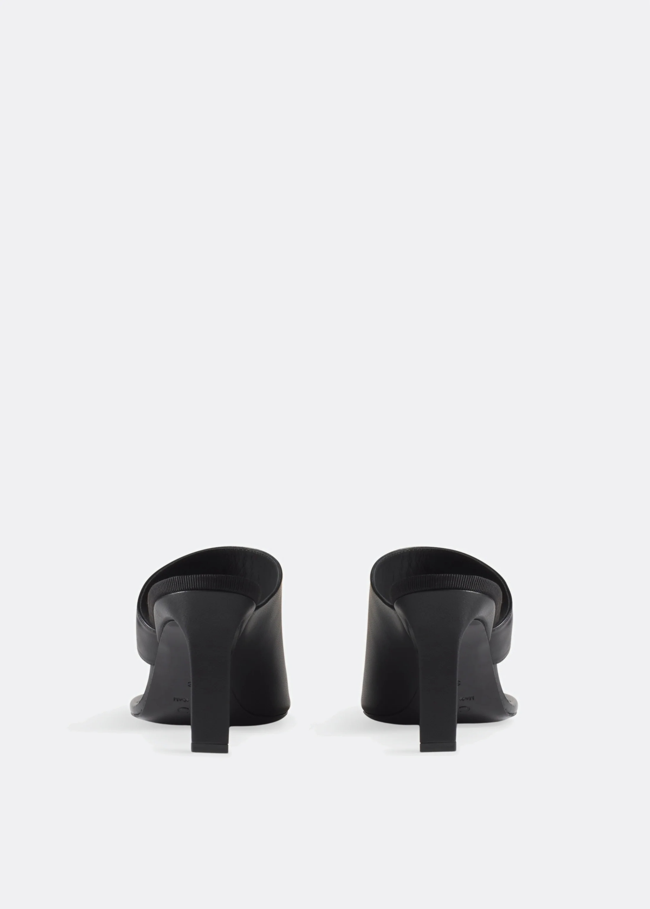 Split Toe Sandal Heel in Leather - Black - Image 3