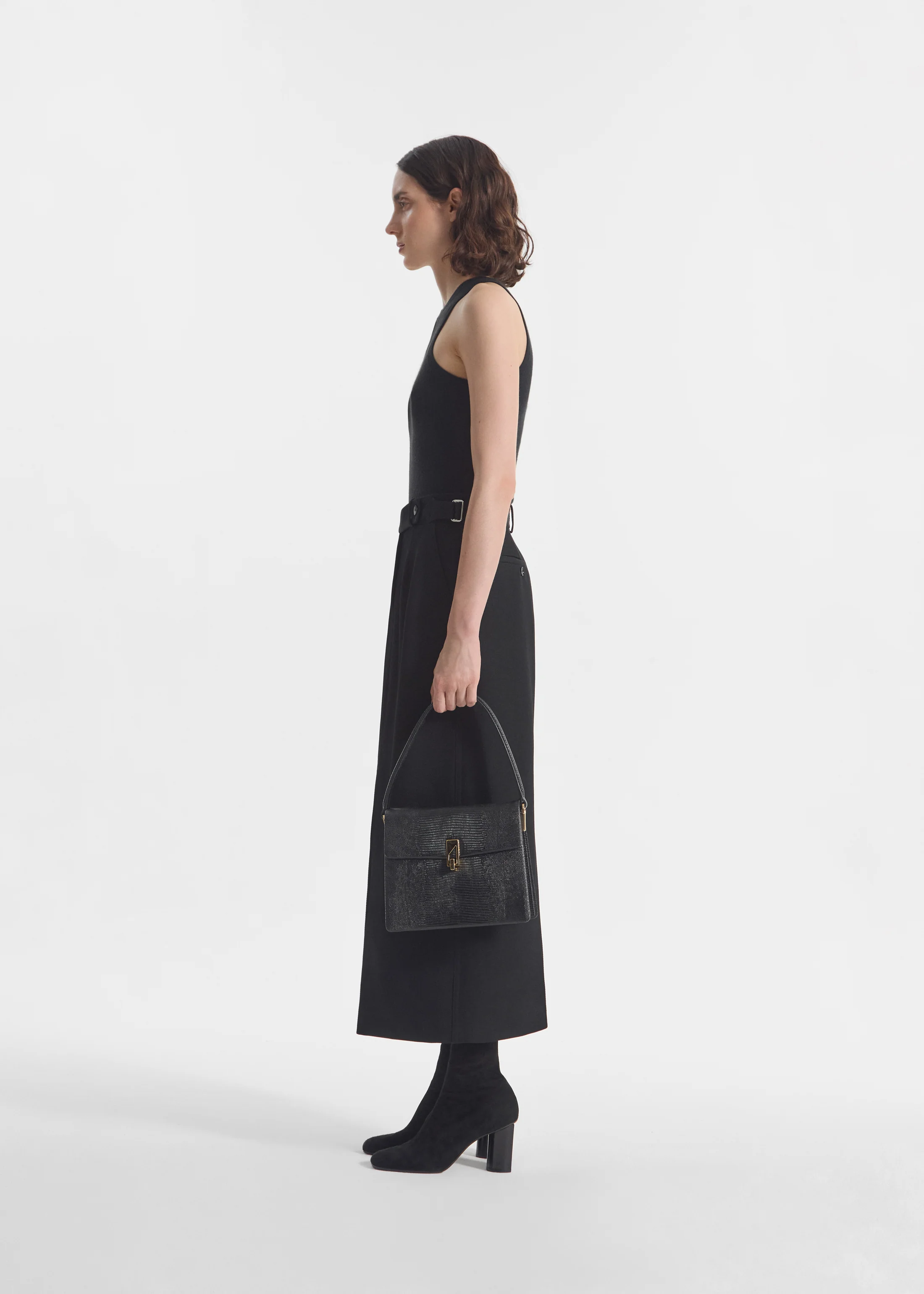 Tank Top in Fine Cashmere - Black - Image 4