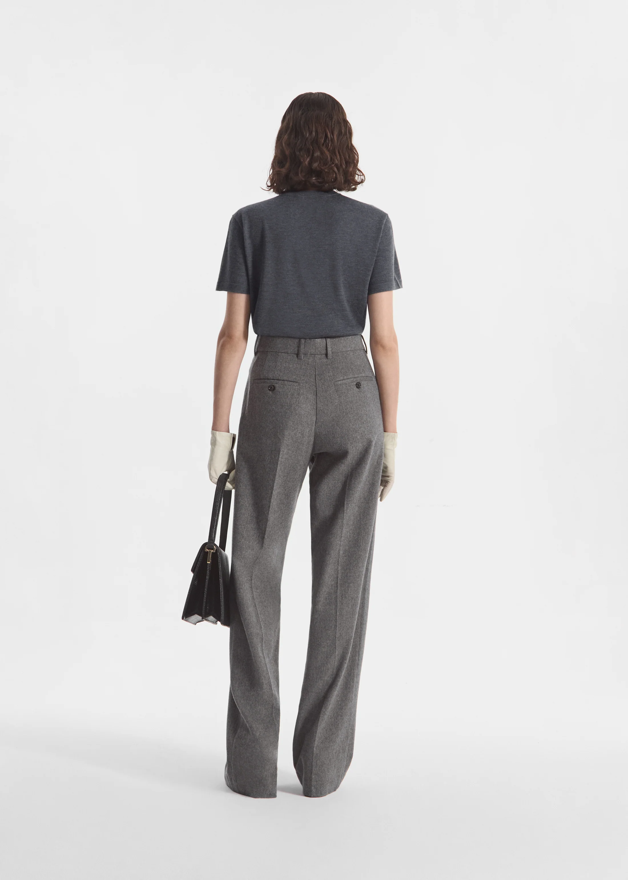 T-Shirt in Fine Cashmere - Grey - Image 3
