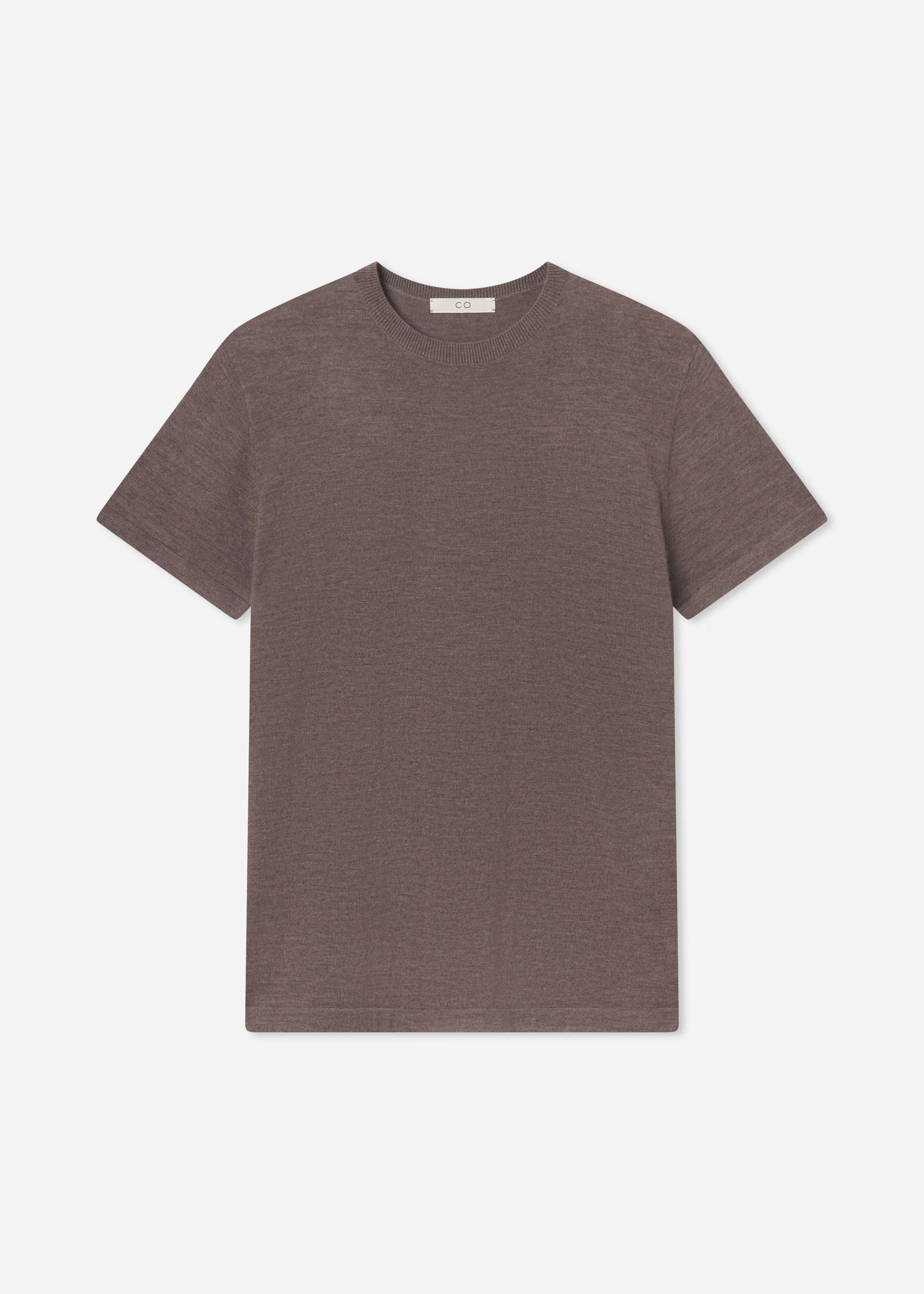 T-Shirt in Fine Cashmere - Hazelnut - Image 4